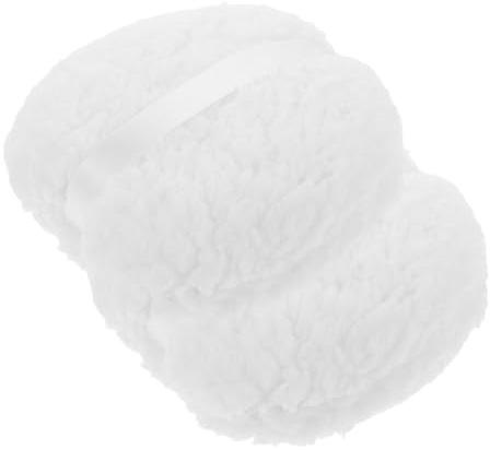 MAJORMENCH 2piezas De Polvo De Felpa Extragrande Para Polvos Corporales Reutilizable Suave Para Sensible y Aplicación De Cuerpo Completo Blanco