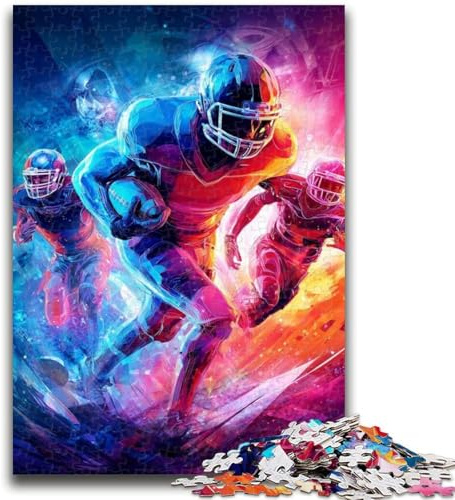 Puzzle für Erwachsene 1000 Teile American-Football-Spieler-Puzzles, Lernspielzeug, Familienspiele, einzigartige Geburtstags- und Geschenkideen (38x26cm)