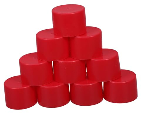 Coperture per Tubi Ponteggio PE Rosso 10 Pezzi 48-50mm | Tubi per Ponteggi, Protezione Robusta Anti-slip, Installazione Facile per Costruzione e Ristrutturazione