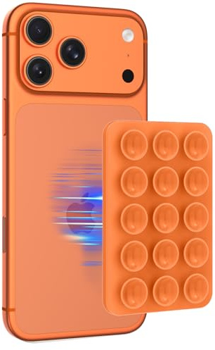 AHASTYLE Support Téléphone Ventouse Magnétique pour iPhone 18-12 Series | Poignée Silicone Amovible pour iPhone, Selfies/Vidéos Mains Libres pour Créateurs TikTok & Instagram