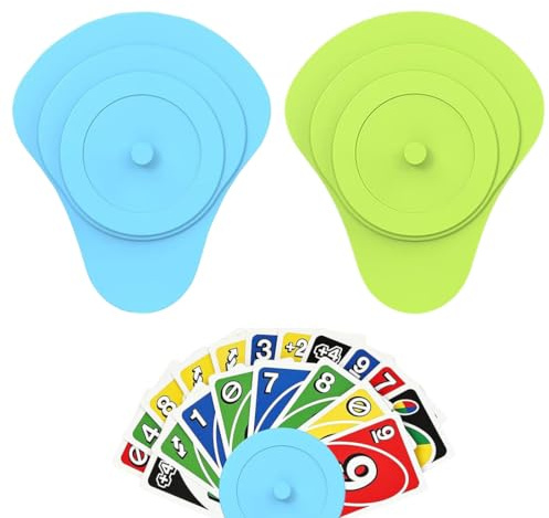 LEPZUR 2 Stück Kartenhalter aus Kunststoff - Dreieck-Spielkartenhalter für Kinder, Erwachsene & Senioren - Praktische Halterung für alle Kartenspiele