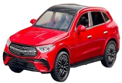 1:32 per Benz GLC400 SUV GLC Modello di auto in lega Suono e luce Giocattolo da collezione Regalo compleanno Batteria non inclusa(Red)