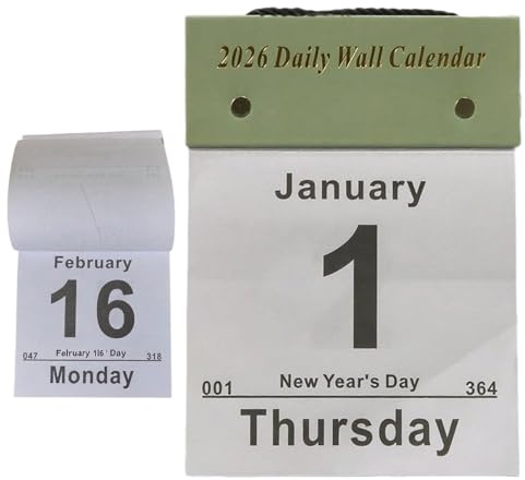 Calendario da Parete 2026 | Pianificatore Di Attività Strappabile - Calendario Da Parete 2026 Con Pagine Per 365 Giorni - per Aula Sala da Pranzo Dormitorio Soggiorno Studio Studenti Bambini Ragazzi A