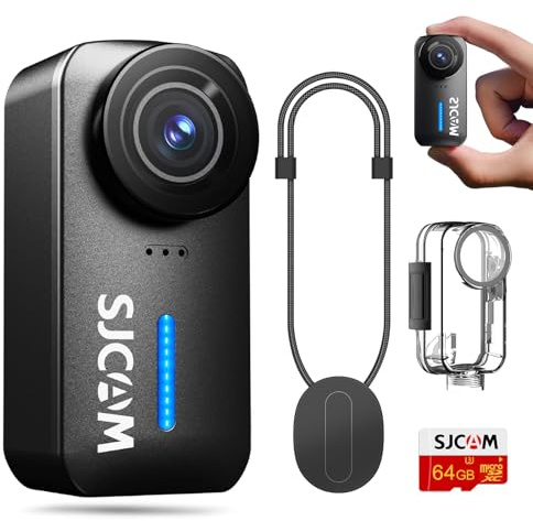 SJCAM C110 Plus Mini fotocamera magnetica corpo, 4K 170 ° Fov|Bodycam con registrazione audio e video, stabilizzazione a 6 assi, zoom 8x, videocamera tascabile impermeabile 30M per Vlogging, f/1.8 POV