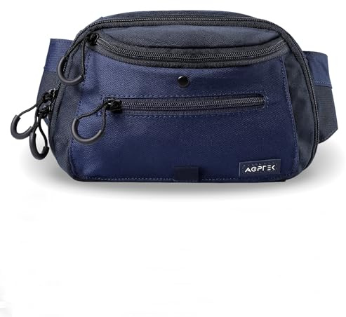 AGPTEK Tactical Fanny Pack for Men & Women, 2L CCW Waist Bag with Adjustable Holster, Compact Belt Bum Pouch for Travel, Hiking,Running, Fishing, EDC & Everyday Use, Blue