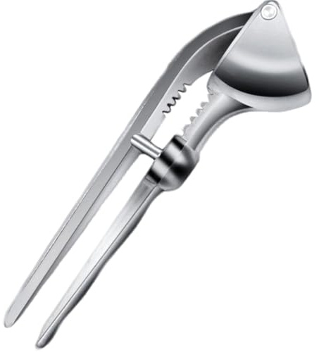 TOYANDONA Presse-ail Manuel en Alliage D’aluminium, Longue Poignée Ergonomique, Outil Cuisine Anti-rouille pour Hacher Ail et Gingembre, Accessoire Pratique pour Maison et Restaurant,