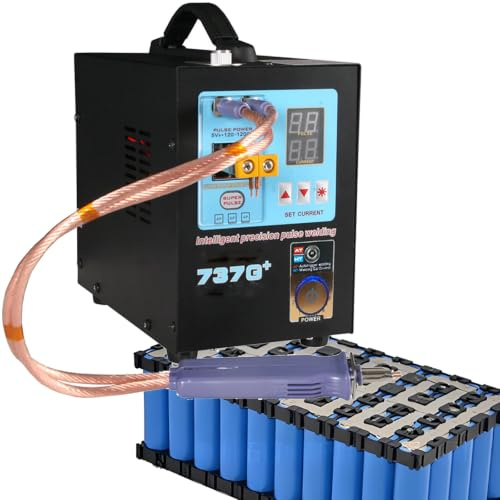 Máquina de soldadura de batería de litio, máquina de soldadura por puntos 4.3Kw 737G+ con modos automático y de pedal, for varios acumuladores y pilas de botón