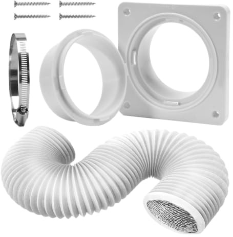 Générique Kit Tuyau Climatiseur Mobile Tuyau Évacuation Climatiseur Mobile 13/15cm Diamètre 150mm Tube Ventilationde Portable Évacuation Flexible Ventilation Tuyau Flexible Joint Raccord Vis Collier
