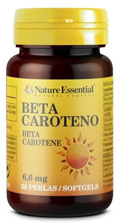 Nature Essential | Beta Caroteno 6,6mg | 50 Cápsulas | 50 Días | Melanina y Retinol | Piel y Envejecimiento