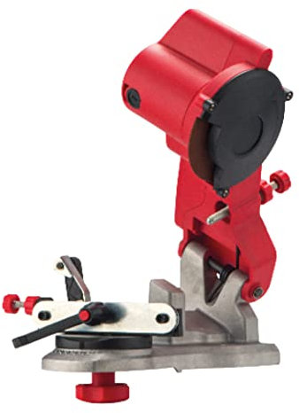 Oregon Compact 230 Volt Mini-Sägeketten-Schleifmaschine, Universeller Sägekettenschärfer für Alle Kettensägen-Ketten (310-230), Rot