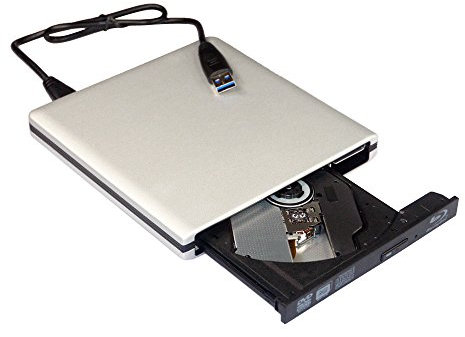 Ycheda Silver External USB 3.0 Blu-ray burner Drive Player DVD RW for Laptop/Macbook PC