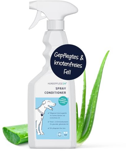 HUNDEPFLEGE24 Hunde Conditioner Pflegespray für effektive Entfilzung, leichte Kämmbarkeit & Sanfte Fellpflege Hund & Katze - Pflege Kämmhilfe & Entfilzungsspray Hunde Langhaar & Kurzhaar 500ml