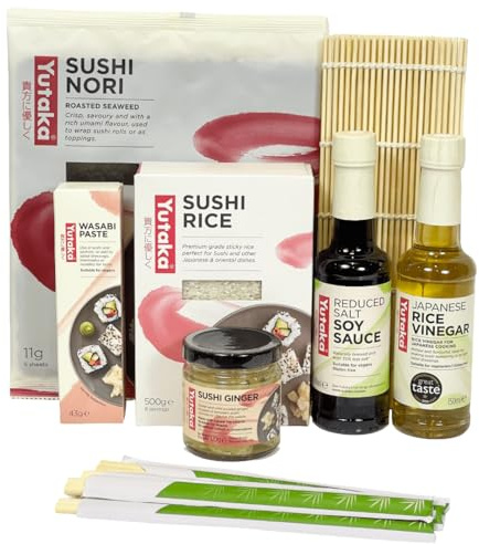 Bowltiful Kit per sushi, set per sushi, ingredienti per sushi, set fai da te per sushi, set completo per sushi, 8 pezzi
