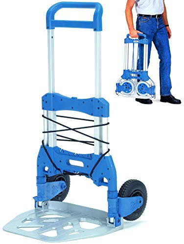 Sackkarre falt- & klappbar | tragbare Transporthilfe - Eigengewicht nur 12,6 kg | Traglast: 250 kg - Fasskarre aus Aluminium
