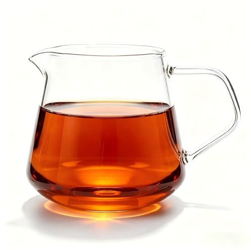 Coffee Jug, Sturdy Borosilicate Glass Pour Over Coffee Maker with Handle 650ml Transparent Jug for Coffee Tea Milk Hot Water