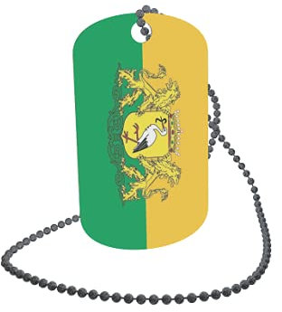 U24 Dog Tag Erkennungsmarke ID Tag an Kette Flagge Den Haag Alu 30 x 50 mm