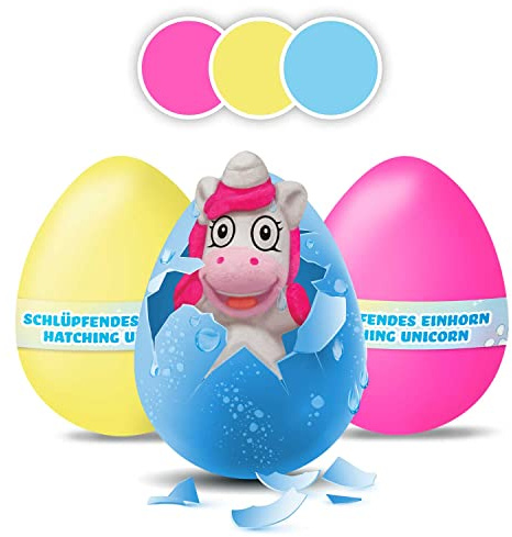 MEGGA Egg Mini Unicorn - 3er Bundle Einhorn Überraschungseier, Schlüpfendes Ei mit Figur zu sammeln | Schlüpfendes Ei mit Figur zu sammeln