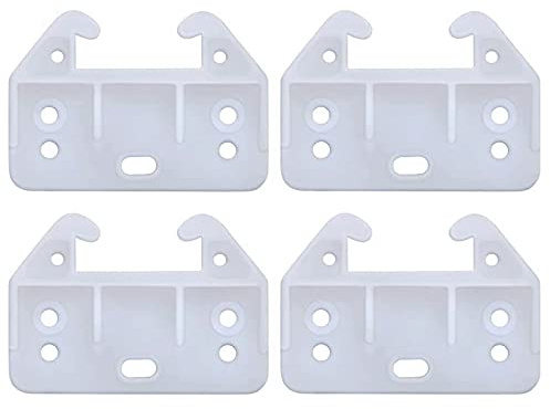 FDXGYH 10 Stück Kunststoff-Schubladenführungen, Schubladenführungen, Schubladenschiene für Kommoden, Stall und Schubladensysteme [60 x 41 x 28 mm, weiß]