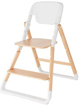 Ergobaby Evolve Toddler High Chair Base - Ergonomic Wooden Chair for Toddlers from Approx. 36 Months, Height Adjustable