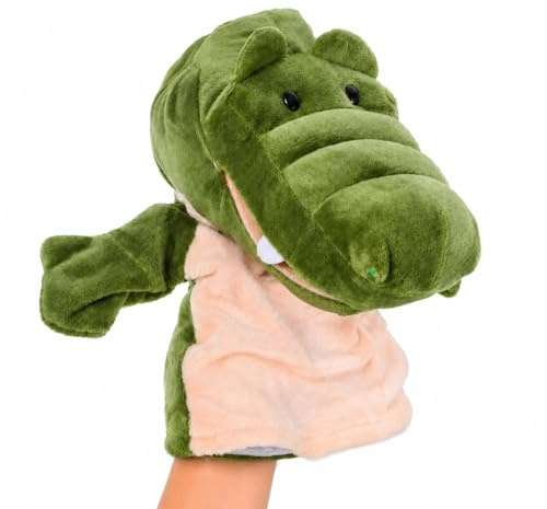 Alipis Hand Puppet Toy Animal Puppet for Story Telling Mouth Moving Hand Toy for Kids Cartoon Educational Plush for Interactive Play Home School and Kindergarten