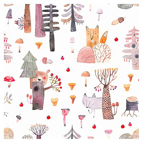 murando Papel Pintado Impermeable Infantil por Ninos 10m Fotomurales tejido no tejido rollo Decoración de Pared decorativos Murales XXL moderna de Diseno Fotográfico animales bosque e-B-10008-j-a