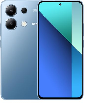 XIAOMI Redmi Note 13 Ice Blue - Smartphone 8+256GB, Snapdragon 685, 6nm process, 108MP triple camera, 120Hz FHD+ AMOLED, 33W fast charging, dust and water protection (UK Version + 2 Years Warranty)