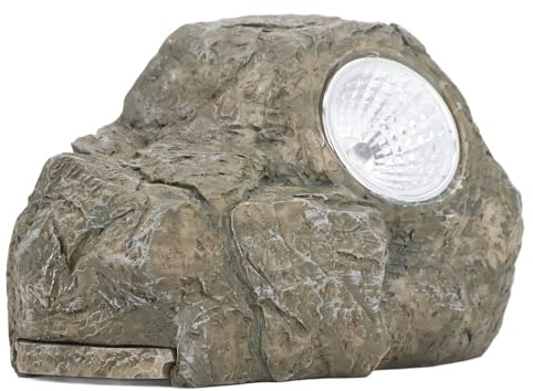Zerodis Roca Falsa con Luz LED, Parece Piedra Segura para Exteriores, Caja Fuerte Secreta para Llaves, Piedra Falsa, Accesorios para la Casa del Patio, para Jardín, Patio, Interior, Zerodisgph94k5m08