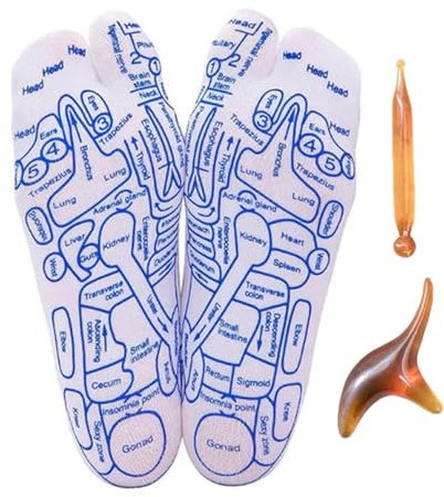 Remedy Fußmassagegerät, Fußsocken Massage, Fußreflexzonen-Socken, ultimative Entspannung für müde Füße Remedy Massagegerät Socke Erleben Sie die Vorteile der Reflexzonenmassage mit komfortabler und