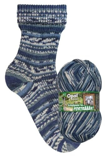 Opal Schafpate 16 Porträäh (425m) 4-fädig Garn - Wollmischung, zum Stricken von kuschelig warmen Socken mit einzigartigen Farbmustern, 11453, 1 x 100g