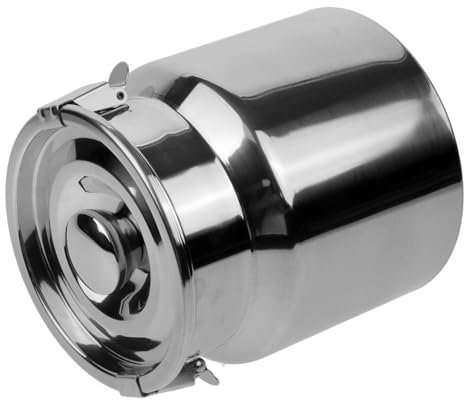 Mikinona Tanque De Leche De Acero Inoxidable Tapa Recipiente Para Almacenar Agua Jarra Para Cereales Capacidad Para Cocina o Picnic