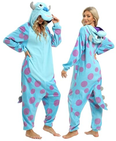 shelovely Combinaison Pyjamas Onesies Unisexe Adulte Animal Cosplay Deguisement Kigurumi Halloween Costume Femme Homme