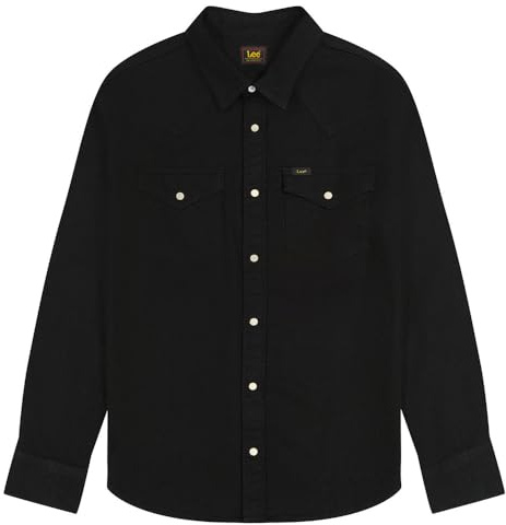 Lee Herrskjorta regular western, svart, XXL