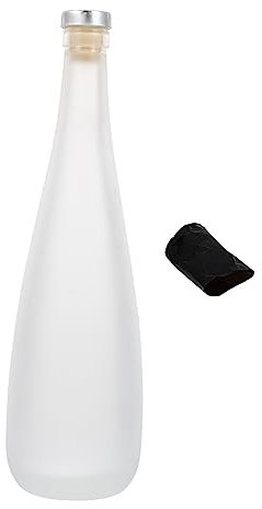 CIYODO Weinflasche Glas Leer Weiß DIY Selbstgemachte Craft Gefrostet Obstweinflasche Nachfüllbar Für Cocktails Spirituosen Mixgetränke