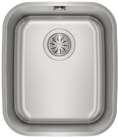 TEKA BE 34.40 - Fregadero Bajo Encimera, 1 Cubeta, para Mueble de 45cm, Cubeta de Acero Inoxidable, Fácil Instalación, Diseño Moderno, Color Acero Inoxidable