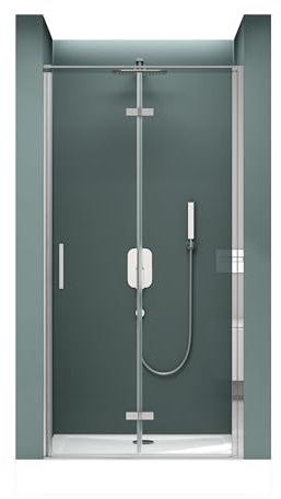 Mai & Mai Duschtür Nischentür dusche Duschabtrennung Duschkabine Duschwand 8mm Klarglas ESG-Sicherheitsglas mit Nanobeschichtung BxH: 90x195cm Teramo37K