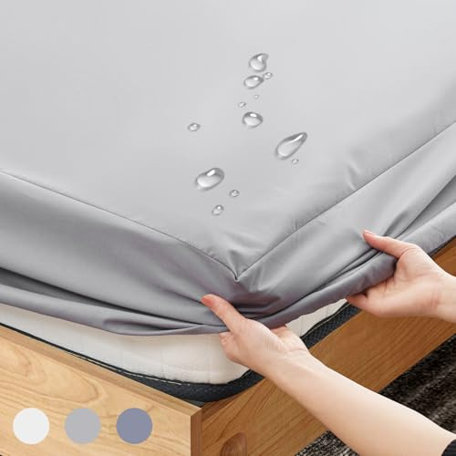 Z-hom Protège Matelas Imperméable et Anti-acariens, Alaise 140 x 200 Imperméable, Premium Respirant Housse Matelas, Imperméable Drap Housse, Élastique Tout Autour, Certifié Öko-Tex (Gris Clair)