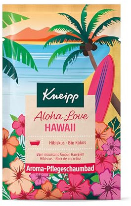 Kneipp Aloha Love Hawaii - Additivo per il bagno con esclusivo estratto di fiori di ibisco e olio di cocco biologico, 50 ml