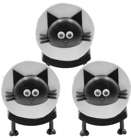Rouleaux de Papier Toilette en Forme de Le Chat, Smavles 3Pcs Porte-Papier Toilette pour Rouleaux Décoratif, Noir