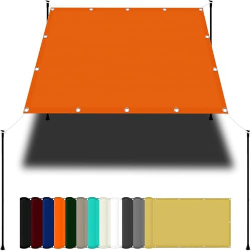 Voile d'ombrage Rectangulaire 2.1 x 2.9 m Bloque 95% des Rayons UV Voile d'ombrage Résistant Personnalisable/sur Mesure pour Balcons Camping, Orange