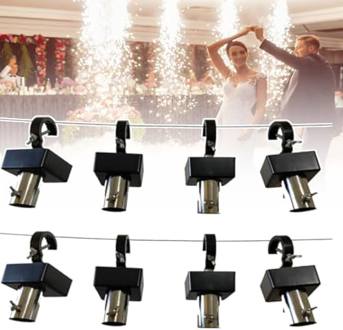 Wasd3Pods Macchina per Scintille Fredde Wireless con 1 Controller per 8 unità - Fontana Regolabile Sicura Ed Ecologica (Altezza 1-5 M) per Feste, Matrimoni, Bar - Uso Interno/Esterno