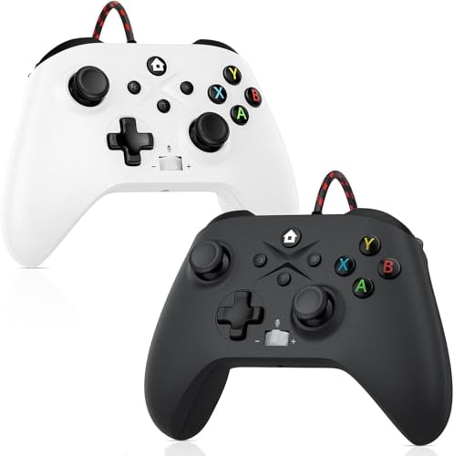 Gamrombo 2 Pack Wired Controller Compatible with Xbox Series X/S, Xbox One, Windows PC, with Paddles/3.5mm Audio Jack/Volume Button/Dual Vibration/Turbo & Macro Function, Need to Upgrade