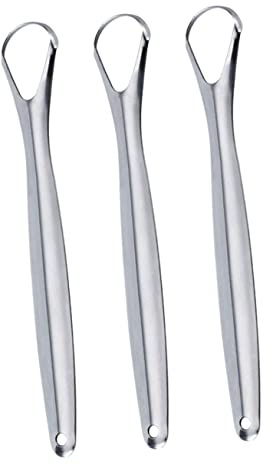 WRITWAA 3 Pezzi Acciaio Inossidabile Spazzole per Lingua Lato Utensili Della Lingua per Corretta Orale