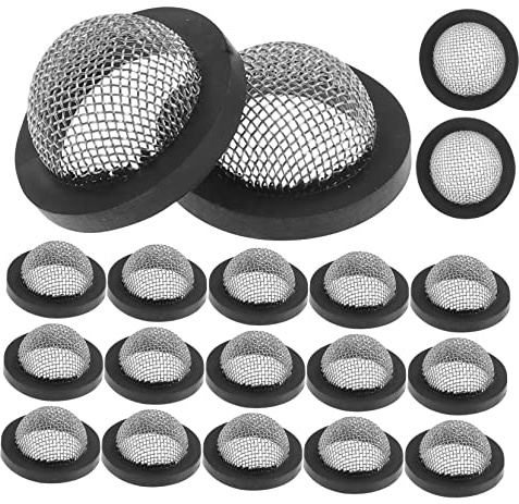 Gatuida 20 pièces Joint de Tuyau Acier Inoxydable Rondelles de Filtration pour Tuyaux Arrosage Joint O Caoutchouc Renforcé Compatible avec Robinets Douchettes et Machines à Laver