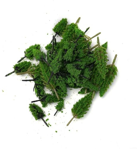 50 alberi in miniatura per paesaggi e modellismo, ideali per treni e diorami (B)