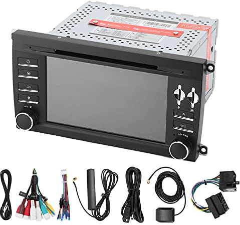 Gearwell Car DVD Player, 7in Touch Screen Navigation DSP Replacement Compatible with Cayenne 2003-2010, Android 10.0 Unit, Vehicle Multimedia System
