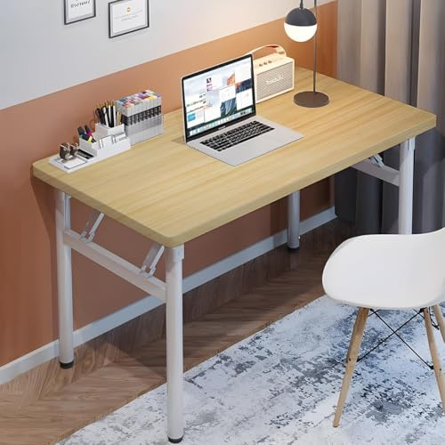 HDHNBA Escritorio de computadora sin ensamblaje, Mesa de Estudio y Escritura Mesa pliante ahorradora de Espacio para Sala de Estar, Oficina en casa