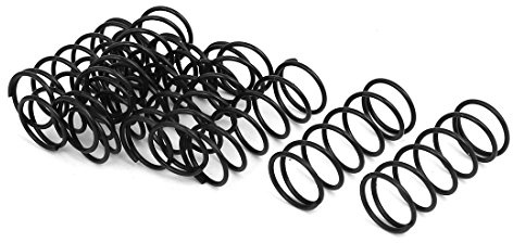sourcing map Ressort de Compression 1,2mmFil Diax15mmODx35mm L Noir 10Pcs | Ressort Acier Extension, 1,2mm Fil Diamètre, 15mm OD, 35mm Libre Longueur