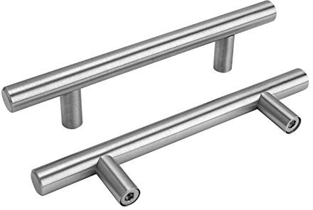 goldenwarm 15 Stück Schrank Schublade Türgriff Griffe für Küchenschränke -LS201BSS96 Schrankgriffe Edelstahl Möbelgriffe Bohrlochabstand 96mm Küchenschrank Möbelgriffe Kleiderschrank Zieht Griffe