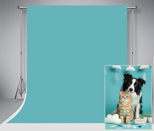 Kate Fotohintergrund 1,5x2,2m Blaugrüne Foto Hintergrund leinwand Baby Newborn Fotobox Backdrop