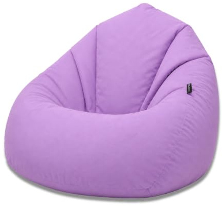 BuBiBag Sitzsack XXL Bodenkissen für Erwachsene & Kinder - Geeignet für Gaming oder Entspannen - Indoor wie Outdoor da er Wasserfest ist - mit EPS Perlen (Puderflieder, XXXL)